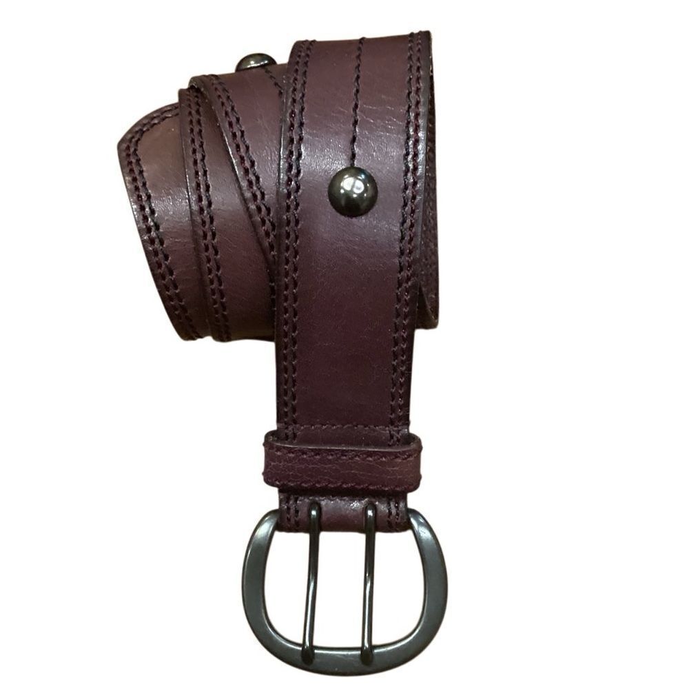 Linea Pelle Leather Studded Belt Size Small